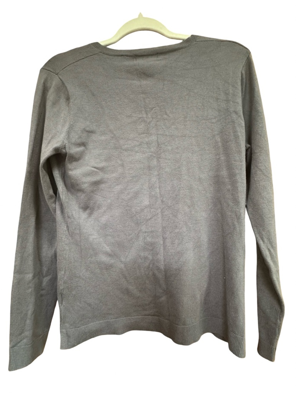 Golftini V-Neck Long Sleeve Sweater - Gray size M - Picture 2 of 10